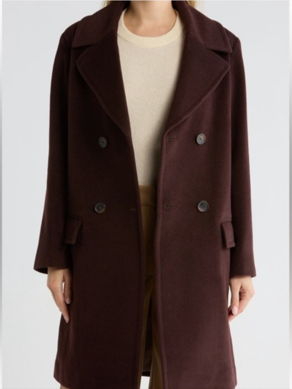 Double-Breasted Wool Coat